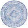 Safavieh Washable Rug Arizona Collection - 6' Round, Light Blue & Blue, Slip Resistant & Easy to Clean, Ideal for Living Room, Bedroom, Home Office, Dining Space (ARZ211M) view 2