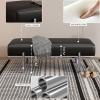 End of Bed Bench Footrest Leather Shoe Bench with Padded Seat Entryway Bench Window Bench with Stainless Steel Legs Shoe Rack for Dining Room Bedroom view 4