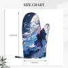 Twilight Serenade Print Silicone Oven Gloves Heat Resistant Kitchen Mitts with Non-Slip Silicone for Baking, Cooking,Grilling,and BBQ Easy to Clean & Waterproof view 4