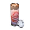 WZYWHJ Stainless Steel Mug 20oz - Quality Eco-Friendly Cup with Sealable Lid and Insulation Effect Straw Two-piece Set Blooming Roses Picture view 2