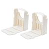 HOLIDYOYO 2pcs Foldable Plastic Toast Slicer for Even Bread Cutting Material Sandwich Cutter Essential Kitchen Tool for Homemade Bread and Bagels Easy to Use and Clean view 1