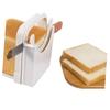 HOLIDYOYO 2pcs Foldable Plastic Toast Slicer for Even Bread Cutting Material Sandwich Cutter Essential Kitchen Tool for Homemade Bread and Bagels Easy to Use and Clean view 4