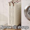 AoForce Rolling Laundry Basket with Handle PP Material Plastic Laundry Basket Collapsibles Laundry Hamper for Home Organizer Storage Narrow Slit Storage(Yellow,37.5 * 30.5 * 50CM) view 4