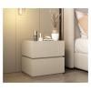 BABETRUE Bedstand Modern Minimalist Double Drawer Bedside Table Bedroom Bedside Table Storage Cabinet Home Storage Bedside Table Night Stand(D) view 1