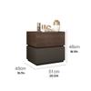 BABETRUE Bedstand Modern Minimalist Double Drawer Bedside Table Bedroom Bedside Table Storage Cabinet Home Storage Bedside Table Night Stand(D) view 2