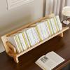 YDkjwjw Wood Tilting Bookshelf, Desktop Bookshelf Organizer Tabletop Bookcase Storage Rack for CDs Magazine Books Display view 4