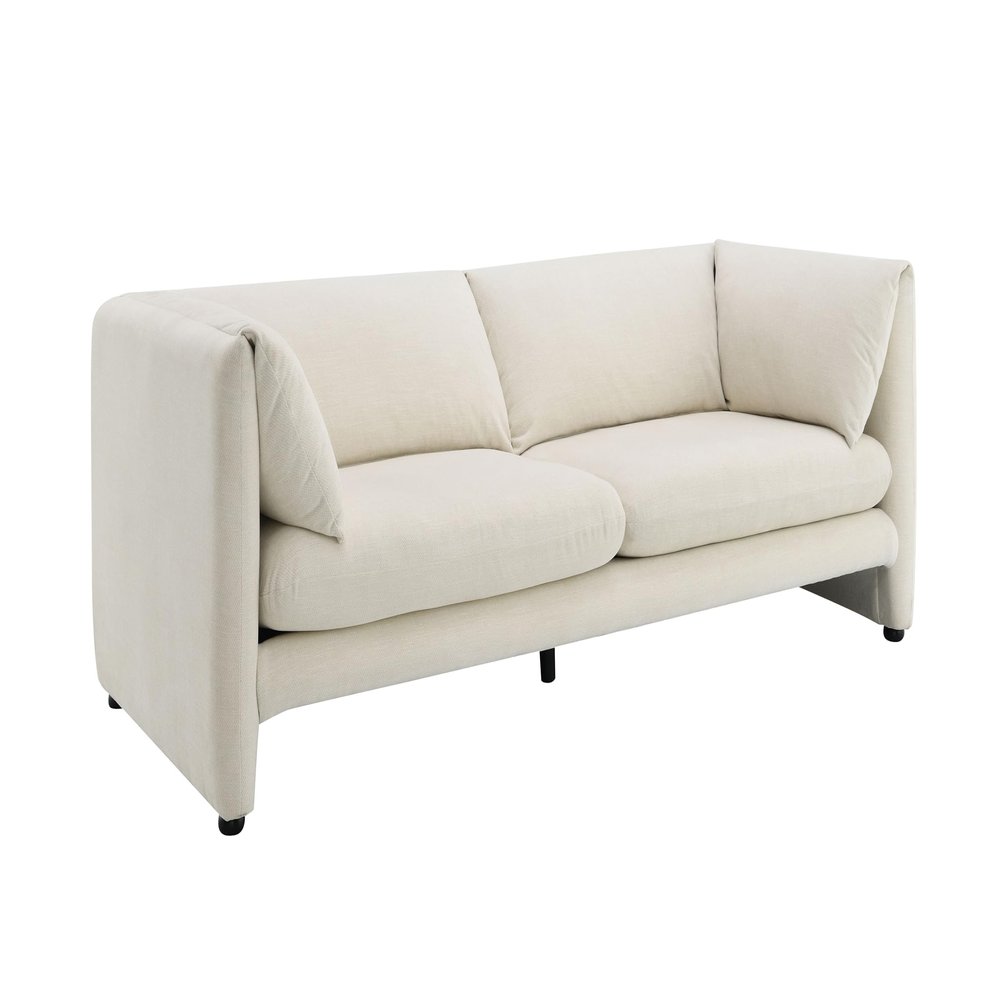 Acme Jaeda Contemporary Wood & Fabric Upholstered Sofa in Beige