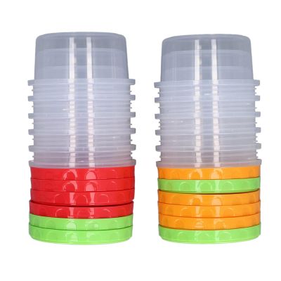 12 Sets 1 Cup Containers 8oz Stackable Reusable Round Plastic Food Containers with Lid for Portion Control Kitchen Freezer Small Plastic Containers With Lids