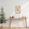 Meetmuses Christmas Canvas Wall Art, Funky Red Nosed Reindeer Picture, Christmas Room Aesthetic Canvas Prints, Funny Winter Christmas Elk Prints Painting For Family Bedroom Dormitory Decor 12x18 Inch view 3
