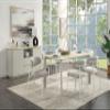 Acme Ingram Metal & Fabric Upholstered Side Chair in Light Gray (Set of 2) view 2