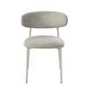 Acme Ingram Metal & Fabric Upholstered Side Chair in Light Gray (Set of 2) view 4