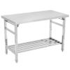 47 x 24 Inch Stainless Steel Prep Table, Commercial Worktables & Workstations with Adjustable Undershelf, Heavy Duty Folding Kitchen Island for Restaurant Kitchen Laundry view 1