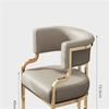 Seodradow Chairs Gold Style Chair Leather Dining Living Room Elegant Dining Chair Lounge Metal(Size:One Size,Color:White) view 2
