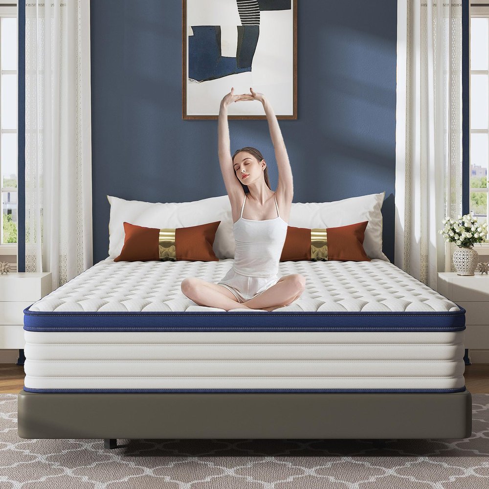 anwickjeff 12" Full Size Hybrid Mattress in a Box, Cooling Gel Memory Foam, Pressure Relief, Motion Isolation and Enhanced Support (Full)