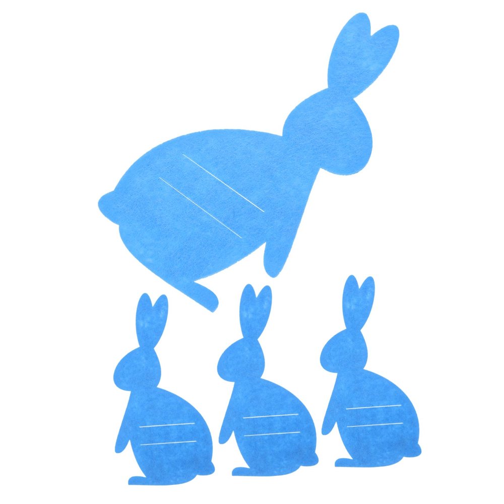 Cabilock 4pcs Shape Cutlery Storage Bags for Easter Decorations Fun and Unique Silverware Holders for Dining Tables Adorable Bunny Design for Family Gatherings