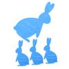 Cabilock 4pcs Shape Cutlery Storage Bags for Easter Decorations Fun and Unique Silverware Holders for Dining Tables Adorable Bunny Design for Family Gatherings view 1