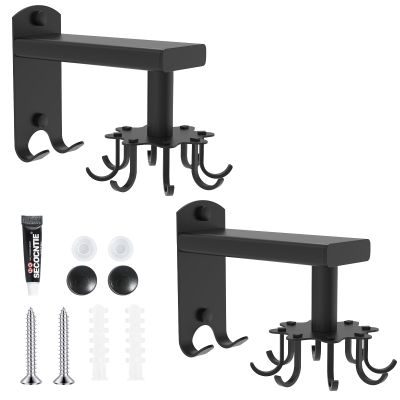 Kitchens Utensil Rack, Firm Rotating Utensils Hanging Rack, Versatile Utensil Holder Hooks Easy to Install Hanging Utensil Holder Hooks No Drill Self Adhesive Utensil Hanger for Home(Black)