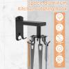 Kitchens Utensil Rack, Firm Rotating Utensils Hanging Rack, Versatile Utensil Holder Hooks Easy to Install Hanging Utensil Holder Hooks No Drill Self Adhesive Utensil Hanger for Home(Black) view 2