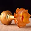 Vintage Candelabra Alloy Glazed Lotus Candlestick Oil Lamp Base Candlestick Ornament Suitable for Dinner Living Room Kitchen Restaurant Candle Stand view 3