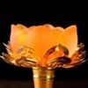 Vintage Candelabra Alloy Glazed Lotus Candlestick Oil Lamp Base Candlestick Ornament Suitable for Dinner Living Room Kitchen Restaurant Candle Stand view 4