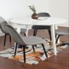 5-Piece Dining Set with White Round Dining Table and 4 Chairs, Ideal for Small Kitchens or Dining Spaces view 4