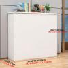 Snaweo Radiator Cover, MDF Heating Cabinet Shelf, Radiator Cover Heater Cover Cupboard Shelf, White Heating Cover Cabinet with Top Storage Shelf, for Heater Burn Protection(L90xH90xW25cm) view 2
