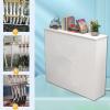 Snaweo Radiator Cover, MDF Heating Cabinet Shelf, Radiator Cover Heater Cover Cupboard Shelf, White Heating Cover Cabinet with Top Storage Shelf, for Heater Burn Protection(L90xH90xW25cm) view 3