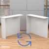 Snaweo Radiator Cover, MDF Heating Cabinet Shelf, Radiator Cover Heater Cover Cupboard Shelf, White Heating Cover Cabinet with Top Storage Shelf, for Heater Burn Protection(L90xH90xW25cm) view 4