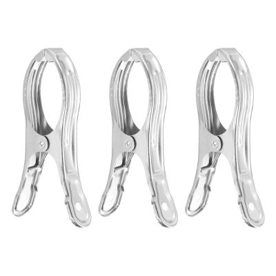 HARFINGTON 3 Pcs Stainless Steel Clothespins 3.6 Inch Pool Cover Clips Wind for Hanging