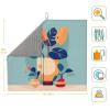 Blue Orange Turtleback Bamboo Printed Dish Drying Mat, Drain Mat, 16 x 18, Hangable for Kitchen Dish, Drain Rack, Coffee Bar view 3