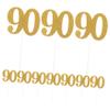 VILLFUL Number 90 Cake Decorative Picks Gold 10pcs Cupcake Topper Set Birthday Party Decorations view 1