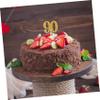 VILLFUL Number 90 Cake Decorative Picks Gold 10pcs Cupcake Topper Set Birthday Party Decorations view 3