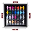Figurine Display Case 10x10 Black Shadow Box for Miniature Figures 10x10 Black Wood Shadow Box with Black Base to Display Up to 28 Block Figures view 2