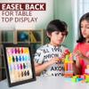 Figurine Display Case 10x10 Black Shadow Box for Miniature Figures 10x10 Black Wood Shadow Box with Black Base to Display Up to 28 Block Figures view 4