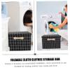 Luxshiny Cube Shelf Bins Lid Collapsible Storage Boxes Home Use Organizer for Clothes Towels Shoes Space-saving Storage view 4