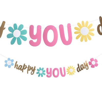 Fun Express 7 Ft. Happy You Day Party Ready-to-Hang Garland