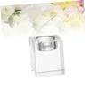 Luxshiny Crystal Candle Holder Square Tealight Candlestick Home Restaurant Centerpiece view 3