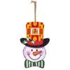 Christmas Snowman Wooden Sign, 13.8x8.7 Inch Spanish Flag Pattern Printed Wooden Plaque with Rope 8.1 Inch, Christmas Party Decoration, Ideal Christmas Gift for Family And Friends view 1