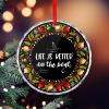 Life is Better On The Boat Christmas Glass Pendant, 3.1 in Decorative Ornament view 4
