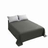 400 Thread Count 100% Egyptian Cotton Flat Sheet Super Soft Top Sheet Sold Separately Breathable, Cool & Crisp Cotton Flat Sheet Only Short Queen Size, Dark Grey view 4
