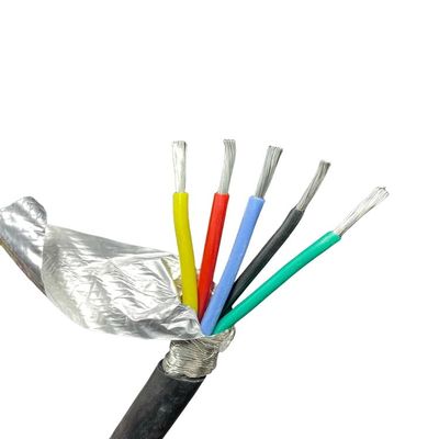 ZGYDNM 5m Silicone Shielded sheathed Cable 22 20 18 17 15 13 11 9 AWG 2 3 4 5 6 8 core Anti-Interference Soft Signal line Power Cable(4 cores 5meter,22 AWG 0.3MM)