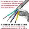 ZGYDNM 5m Silicone Shielded sheathed Cable 22 20 18 17 15 13 11 9 AWG 2 3 4 5 6 8 core Anti-Interference Soft Signal line Power Cable(4 cores 5meter,22 AWG 0.3MM) view 2