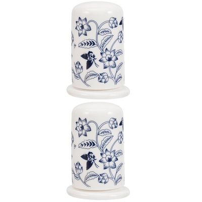 OKUMEYR 2pcs Toothpick Holder Dispenser White Ceramic Jar Dental Tool Home Decor Airtight Storage Box