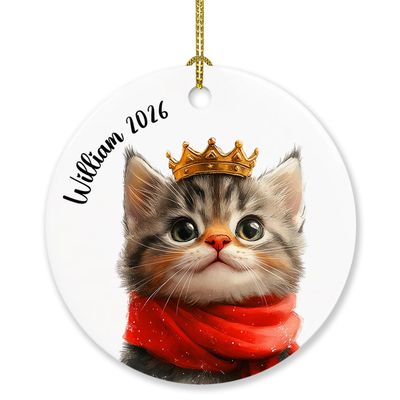American Wirehair Christmas Ornament 2026, Customized Year Name American Wirehair Lover Xmas Ornament Gift, Cute American Wirehair Xmas Ornament Keepsake, Personalized American Wirehair Ornament Gift