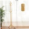 DECHOUS Wooden Coat Rack Tree Stand 6 Hooks Freestanding Natural Wood Clothes Hanger for Coats Hats and Bags Easy Assembly for Home and Office view 2