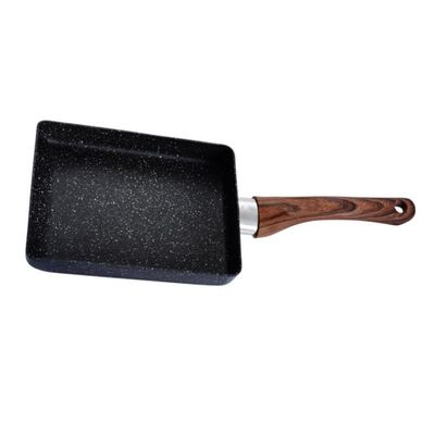 ASAKKURA 1pc Japanese Square Pan Tamagoyaki Pan Kitchen Non Stick for Omelets Sandwiches Multi-use Skillet Non-stick Coating Wooden Handle Heat Conductive Random Color