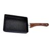ASAKKURA 1pc Japanese Square Pan Tamagoyaki Pan Kitchen Non Stick for Omelets Sandwiches Multi-use Skillet Non-stick Coating Wooden Handle Heat Conductive Random Color view 1