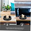 HOMOCONO Vintage Style Black Iron Candleholder Tray Decorative Serving Tray Wedding Decor Storage Modern view 4