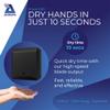 Airdri PowerDRI Automatic Hand Dryer - .8kW Low Energy Motor - 10-Second Dry Time - H13 HEPA Filter - 75dBA Noise Output - ADA Compliant - Ideal for High-Traffic Businesses and Venues - Black view 2