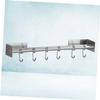 BEBEMOKO Modern Kitchen Mounted Pot Pan Hanger Double Bar Design Rustproof Stainless Steel Holder Rack Random Style view 2